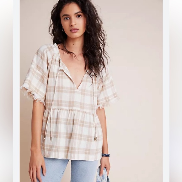 Anthropologie Pilcro Bette Babydoll Blouse XS - Picture 1 of 6